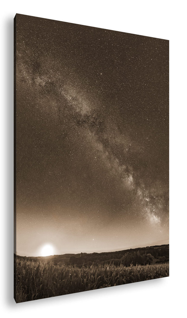 deyoli Mondaufgang in der Milchstrasse Format: 80x60 Effekt: Sepia als Leinwandbild, Motiv fertig ge