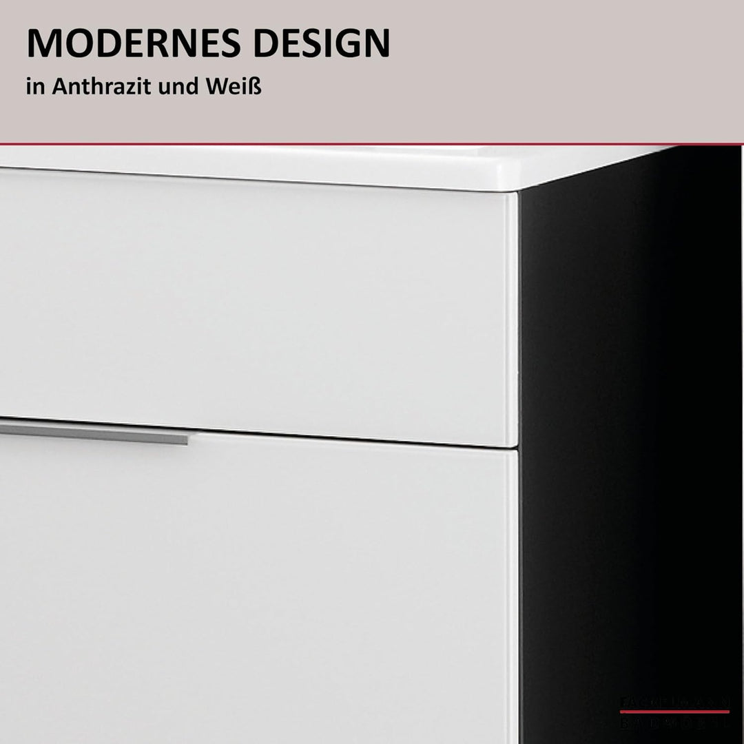 FACKELMANN Waschtischunterschrank KARA / Badschrank mit Soft-Close-System / Masse (B x H x T): ca. 8