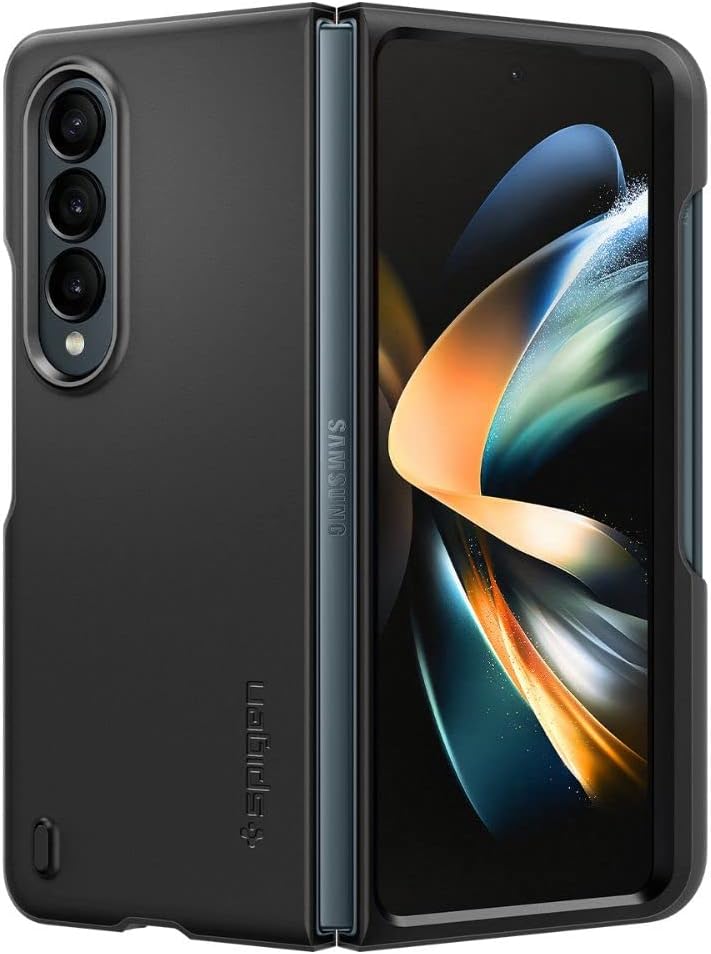 Spigen Thin Fit P Hülle Kompatibel mit Samsung Galaxy Z Fold 4 5G -Schwarz (S Pen Nicht inklusiv), S