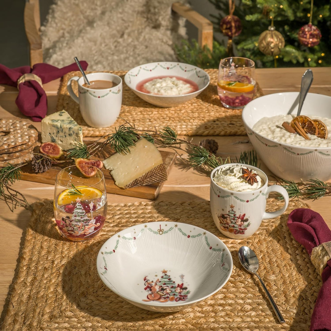 Disney Weihnachten Schalen – Offiziell Disney-Lizenziert – Micky & Freunde Weihnachtsfreude, Porzell