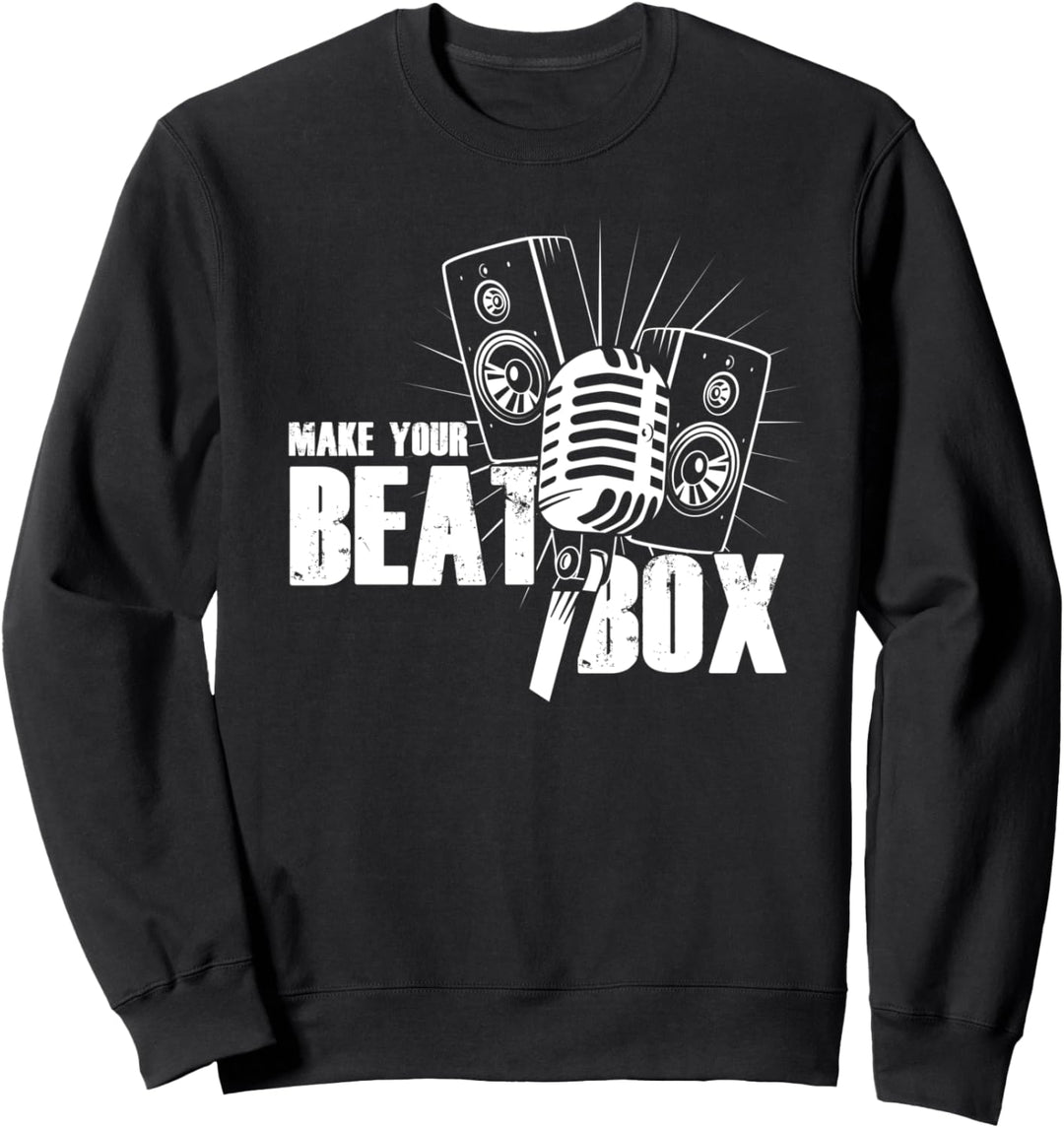 Hiphop Cooler Beatboxer Beatbox Ghetto Sänger Rap Künstler Sweatshirt