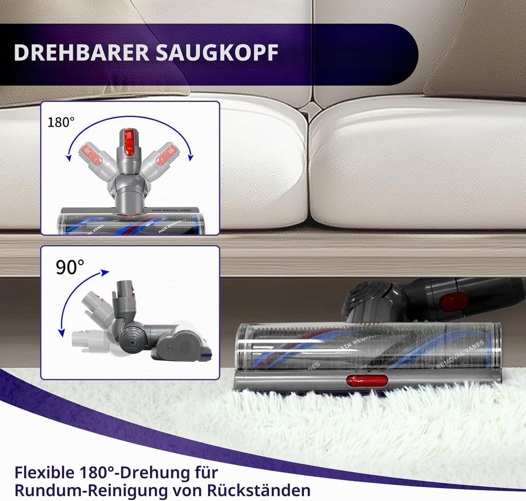 Torque Drive Bodendüse für Dyson V11 V15 V10 V8 V7 Bürste Anti-Tangle Einstellbare Saugkraft Elektri