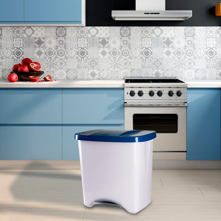 Denox Ecosystem Abfalleimer, 50 l Zentimeter Azul y gris claro Blau, Blau