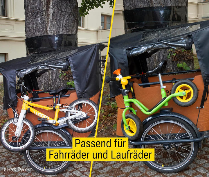 Bike Holder S 2.0 – 2x Halterung für Kinderfahrrad & Laufrad am Lastenrad | kompatibel mit Babboe, B