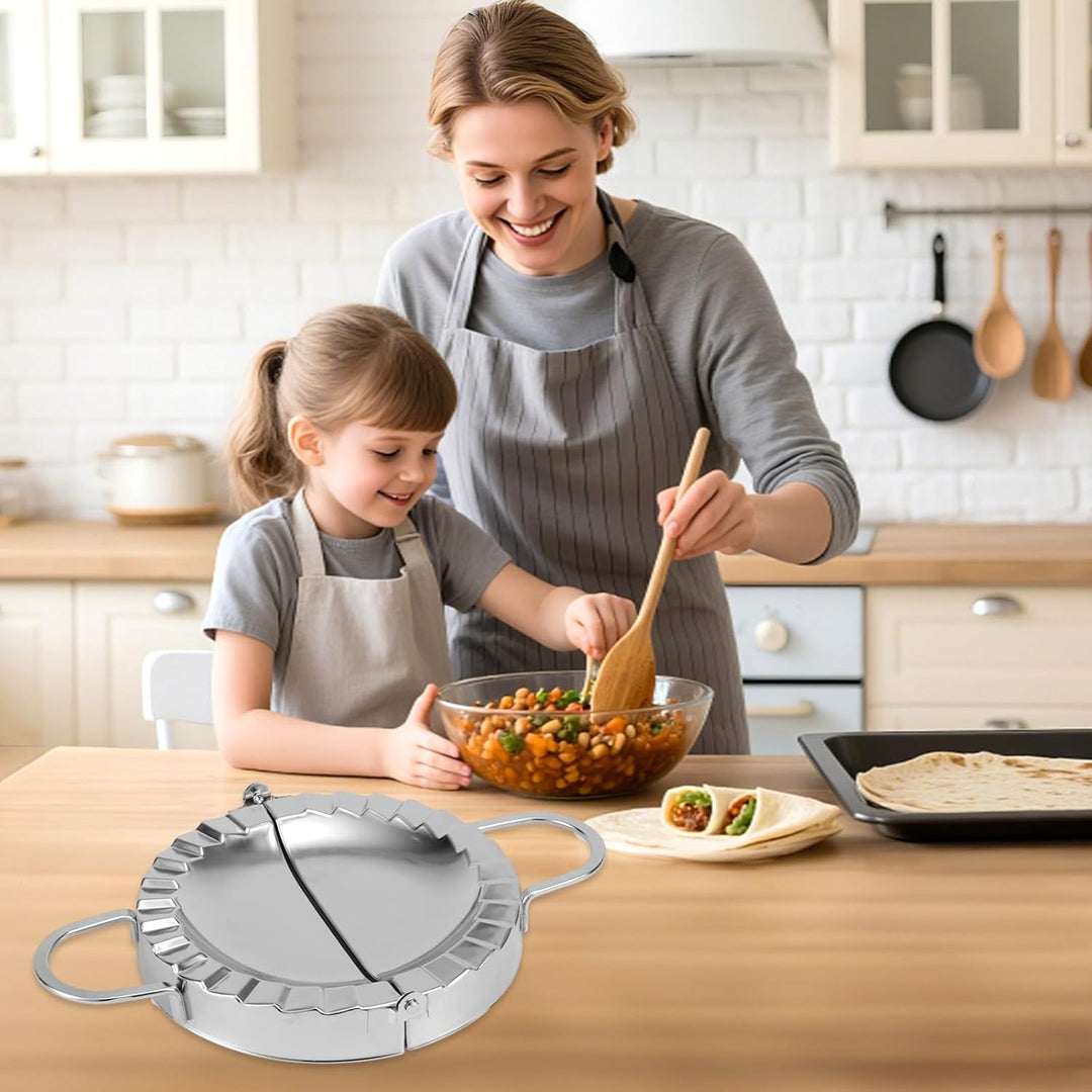 Penitue Tortilla-Versiegeler, 15 cm Durchmesser Edelstahl Tortilla-Presse für Burritos Teigtaschen-C
