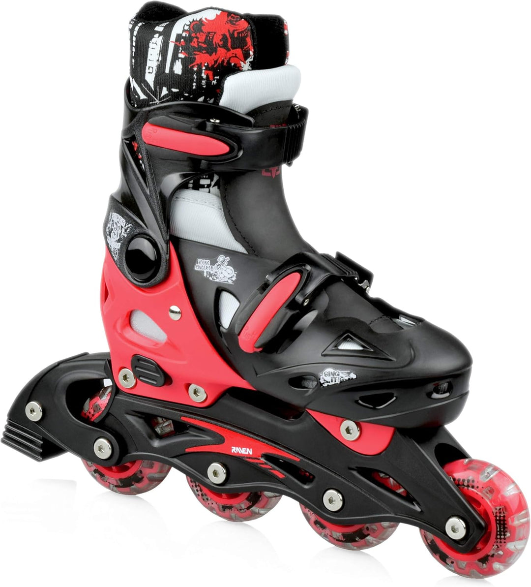 RAVEN 4in1 Inline Skates Triskates Rollschuhe Schlittschuhe Inliner für Kinder Mädchen Jungen verste