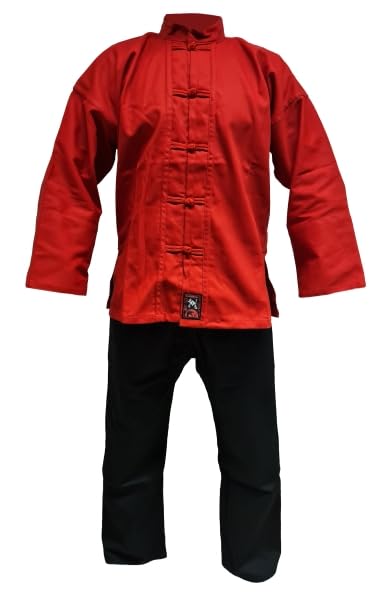 Kung Fu Anzug Shaolin rot-schwarz 160 Rot-schwarz, 160 Rot-schwarz