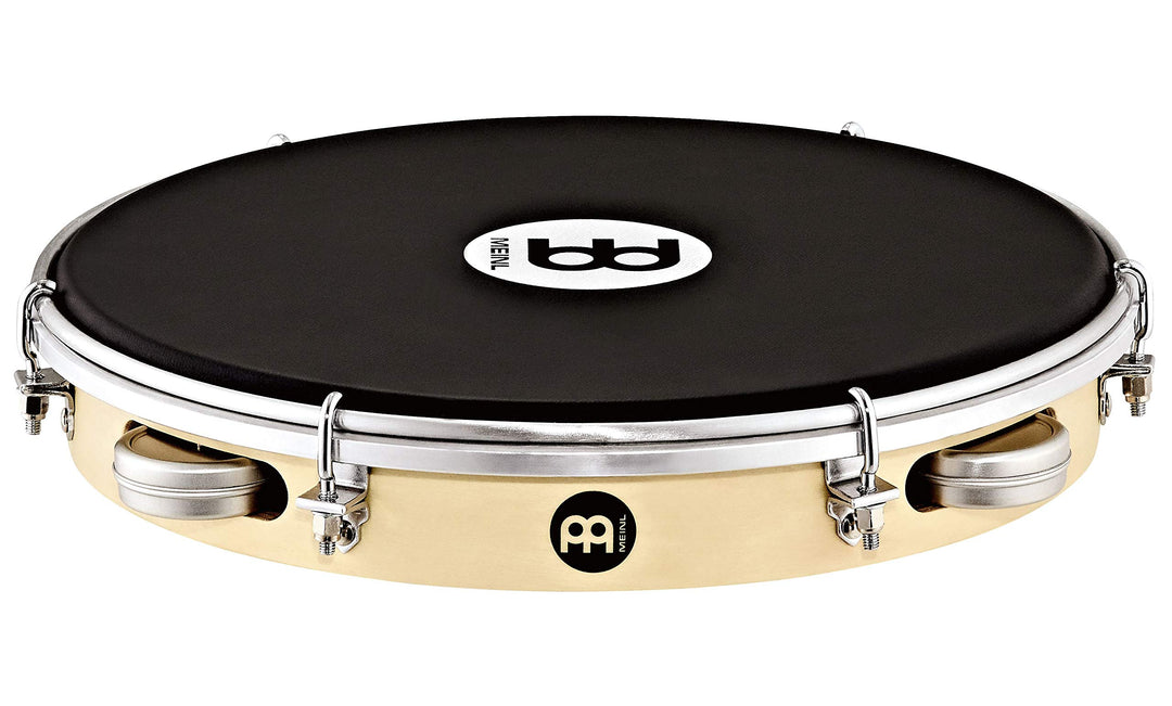MEINL Percussion Wood Shaker Pandeiro 10" - Pappel Rahmen/5 Shaker/Nappa Fell (PAS10PW-NH)