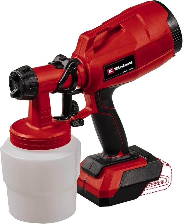 Einhell Akku-Farbsprühsystem TC-SY 18/60 Li Power X-Change (Li-Ion, 18 V, Förderleistung 650 ml/min,