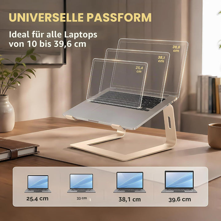 Orionstar Laptop Ständer, Ergonomischer Laptop Stand für Schreibtisch, Aluminium Laptop Halterung mi