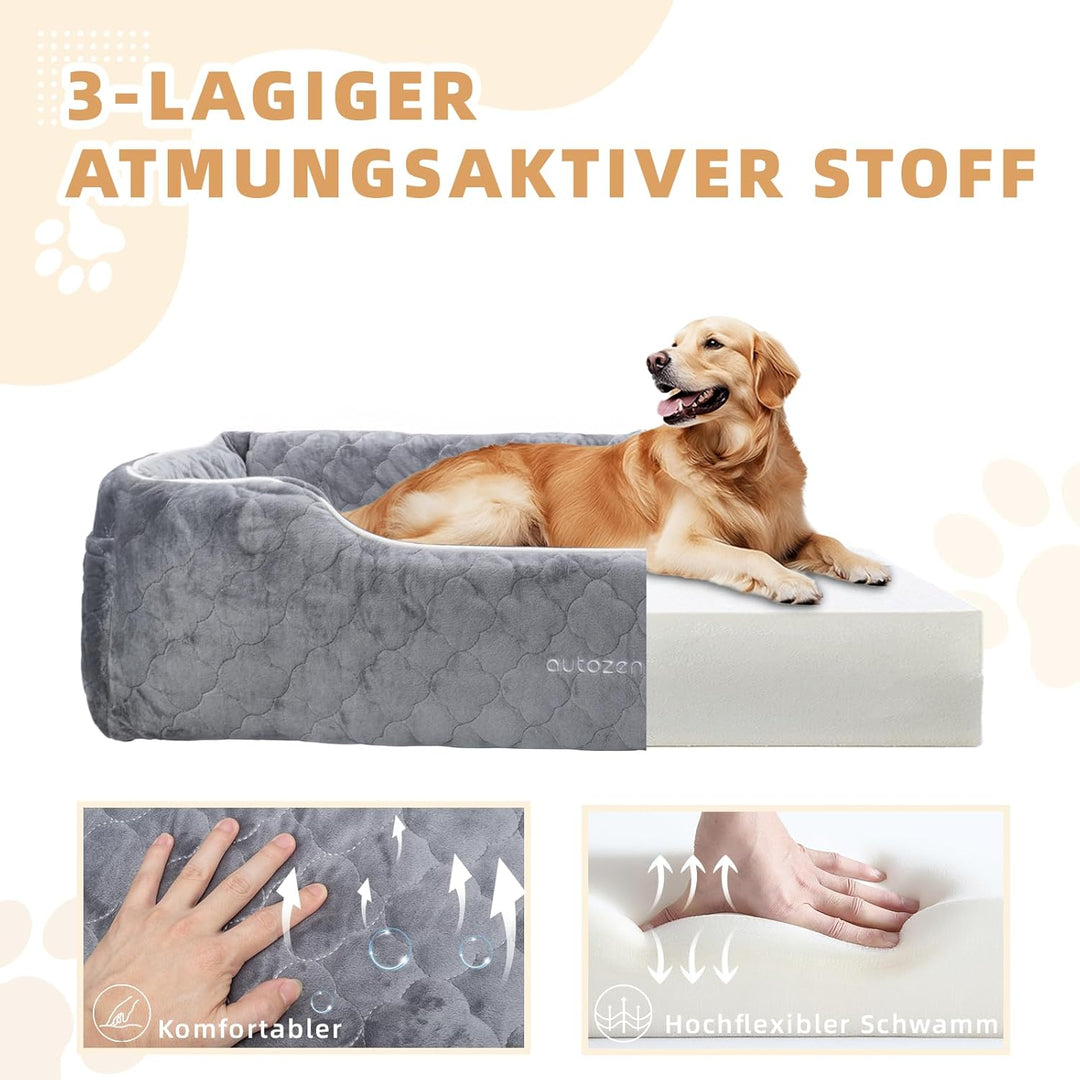 Hunde Autositz für mittlerer grosse Hunde, Abnehmbarer waschbarer Hundesitz Auto, Hundebett Auto für