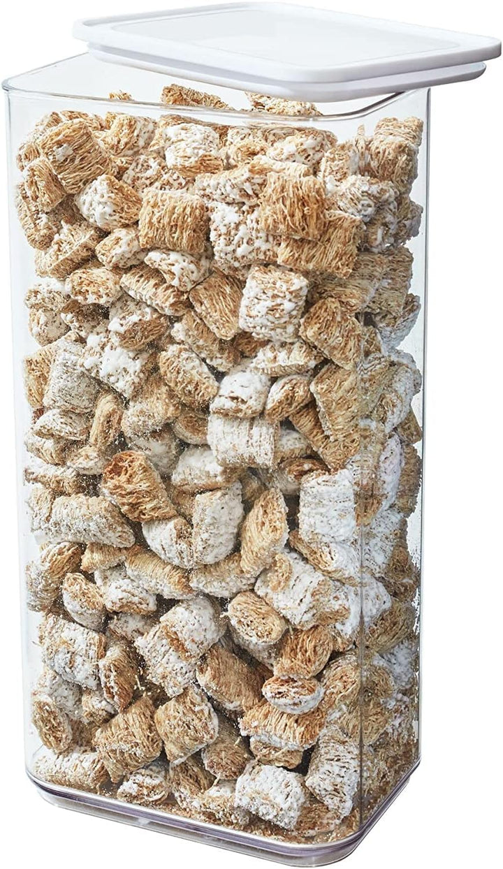 iDesign Vorratsbehälter mit Deckel, hohe Lebensmittel Aufbewahrungsbox aus recycelbarem Plastik, luf