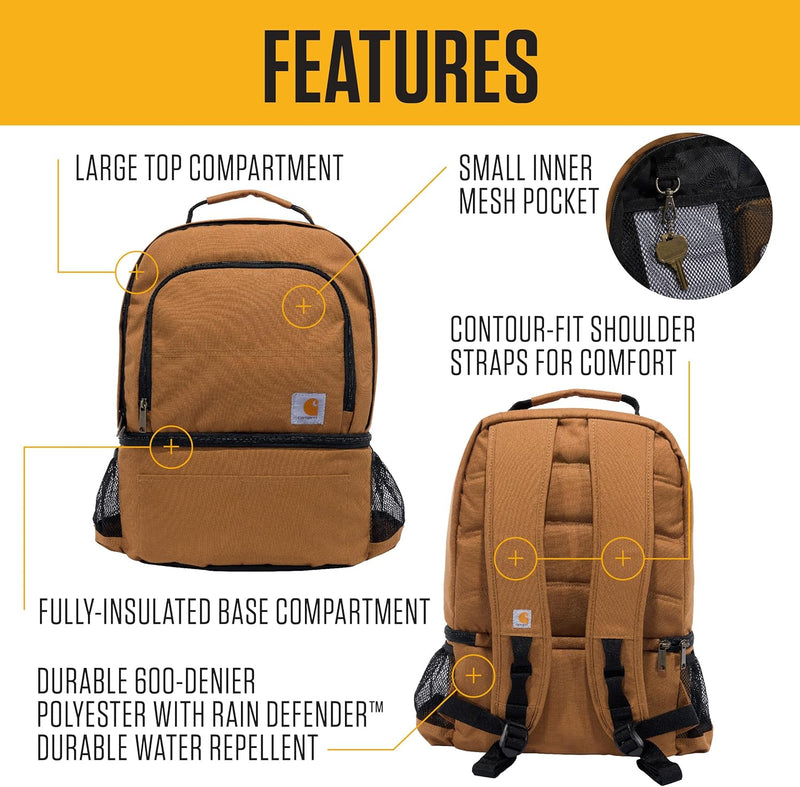 Carhartt 2-in-1 isolierter Kühlrucksack Essential Kühlrucksack (Carhartt Brown) Isolierter Kühlrucks