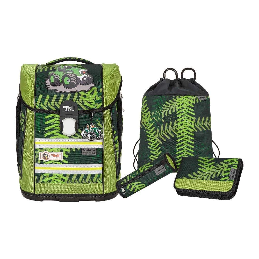McNeill ERGO Primero McLight Schulranzen-Set 4tlg. Grün ca. 30 x 38 x 22 cm, Grün ca. 30 x 38 x 22 c