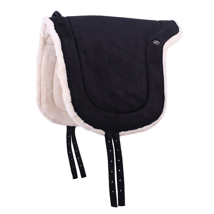 QHP Bareback Pad Sattelkissen, Grösse:WB, Farbe:schwarz Plein Schwarz, Plein Schwarz