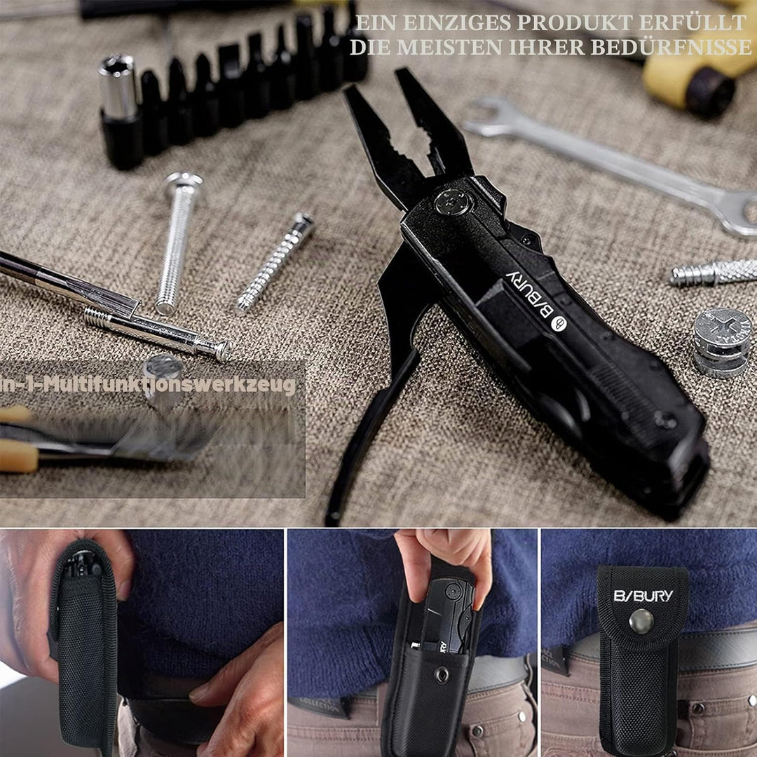 Geschenke für männer, BIBURY 5 in 1 Multifunktionsmesser, Weihnachtsgeschenke Faltbares Multitool Ta