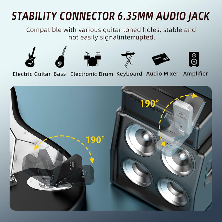 5,8 Hz Gitarre Wireless System Anti-Interferenz-Instrument 4-Kanäle Wireless Transmitter Receiver Di