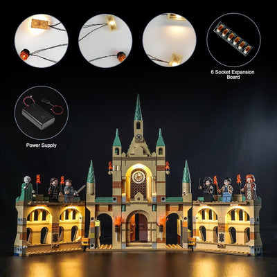 Led Licht Set für Lego Kampf um Hogwarts, Led Beleuchtungs Set für Lego 76415 Harry Potter Der Kampf