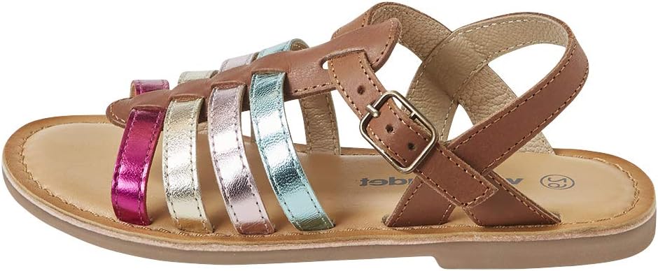 Vertbaudet Mädchen Römersandalen 37 EU Camelfarben, 37 EU Camelfarben