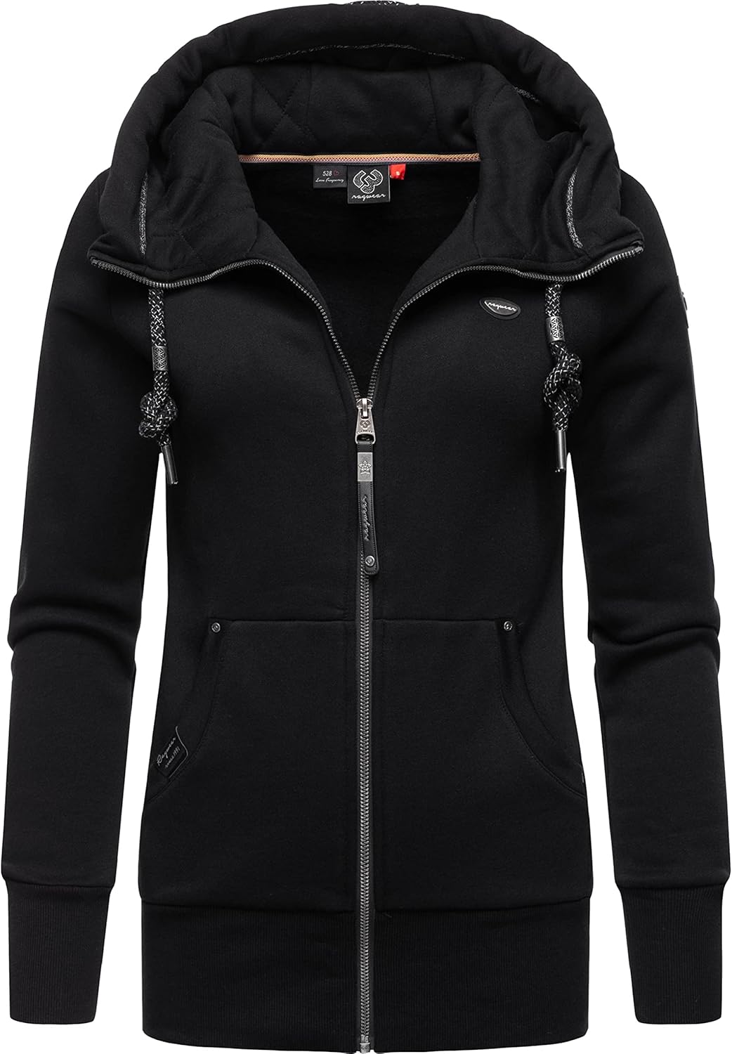Ragwear Damen Zip-Hoodie Kapuzenjacke Sweatjacke Neska Zip XS-6XL S Black22, S Black22