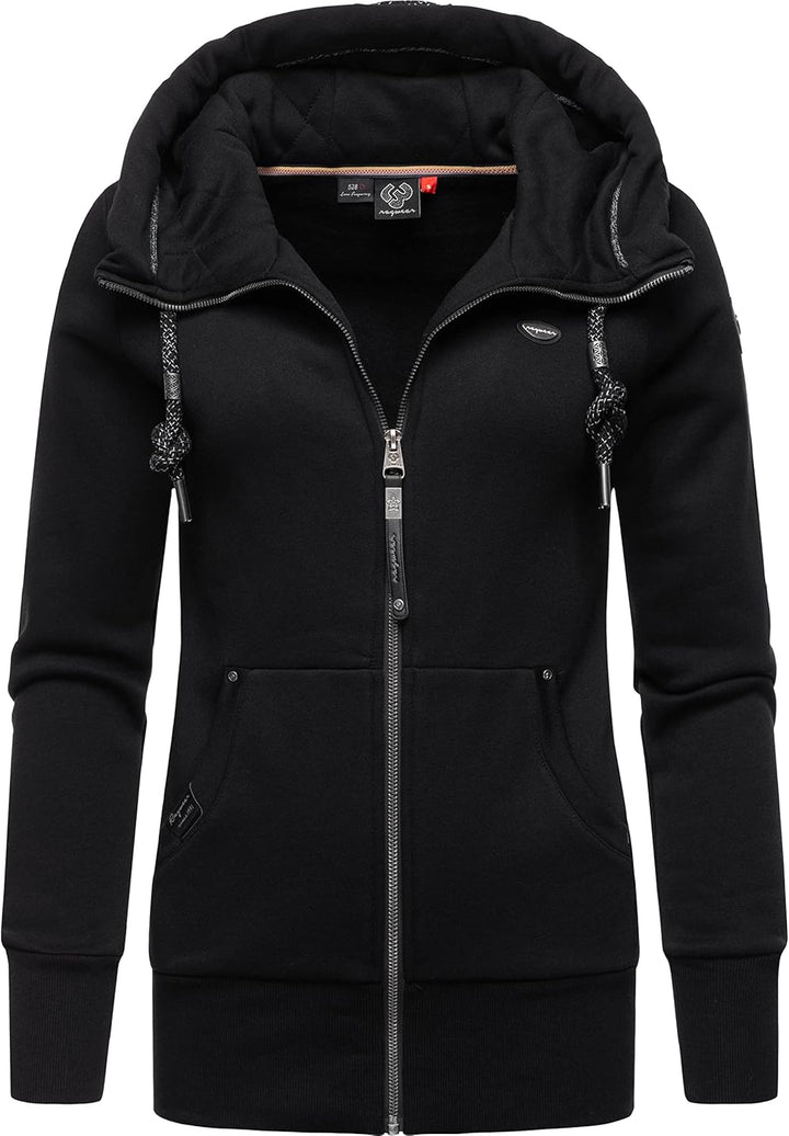 Ragwear Damen Zip-Hoodie Kapuzenjacke Sweatjacke Neska Zip XS-6XL S Black22, S Black22
