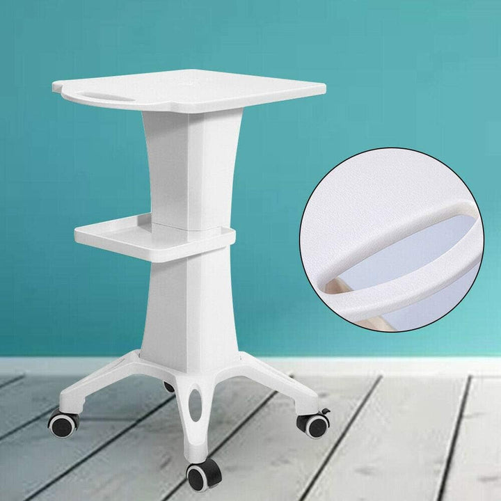 Futchoy Kosmetikstudio Beauty Wagen Weiss Kosmetikwagen Gerätewagen Arbeitswagen Trolley 2-lagiges m