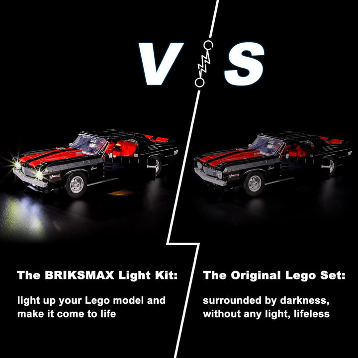 BRIKSMAX 10304 Led Licht für Lego Chevrolet Camaro Z28 - Compatible with Lego  Icons Bausteinen Mode