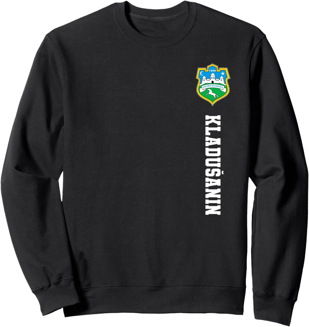 017 Velika Kladusa Bosnien Flagge Name Wappen Emblem Wappen Sweatshirt