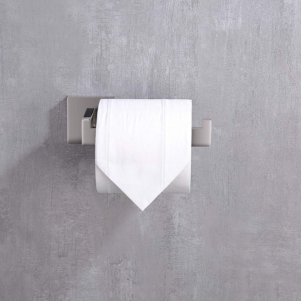 TASTOS Toilettenpapierhalter, mattschwarz, Toilettenpapierrollenhalter, Spender und Aufhänger, Wandm