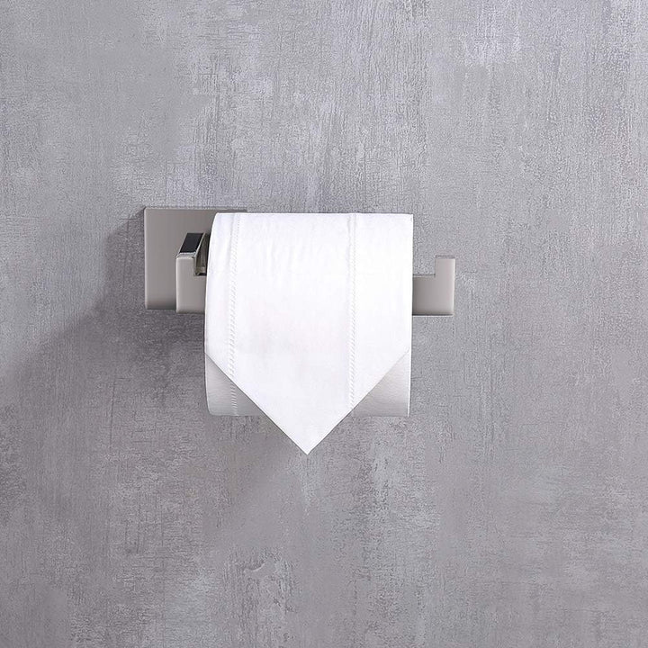 TASTOS Toilettenpapierhalter, mattschwarz, Toilettenpapierrollenhalter, Spender und Aufhänger, Wandm