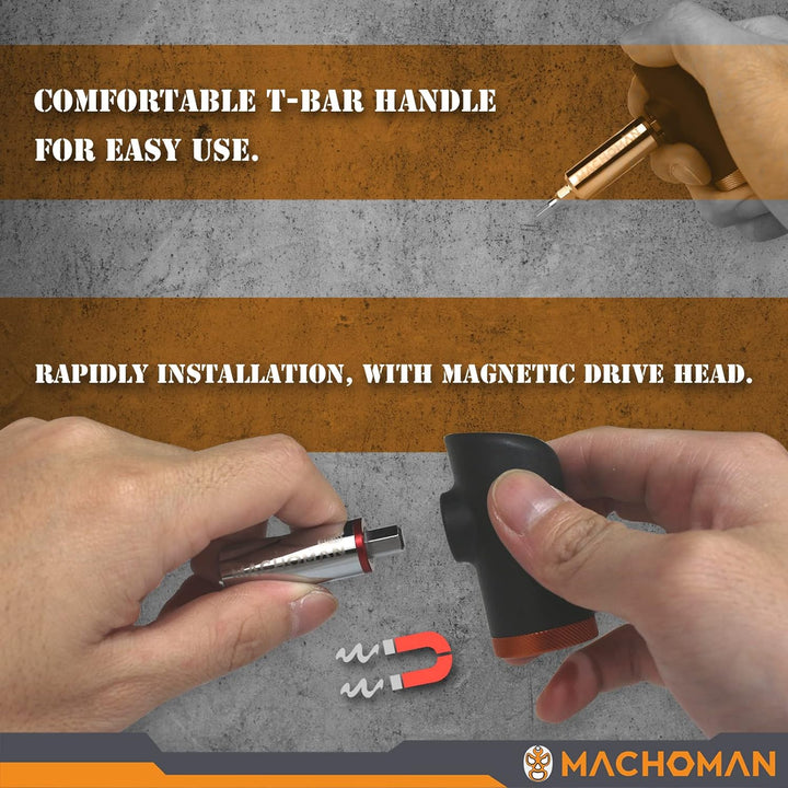 MACHOMAN TQS006-MC4 Werkzeugset mit fester Drehmomenthülse, 6 Stück (4 Nm), präzise +/- 5%, geeignet