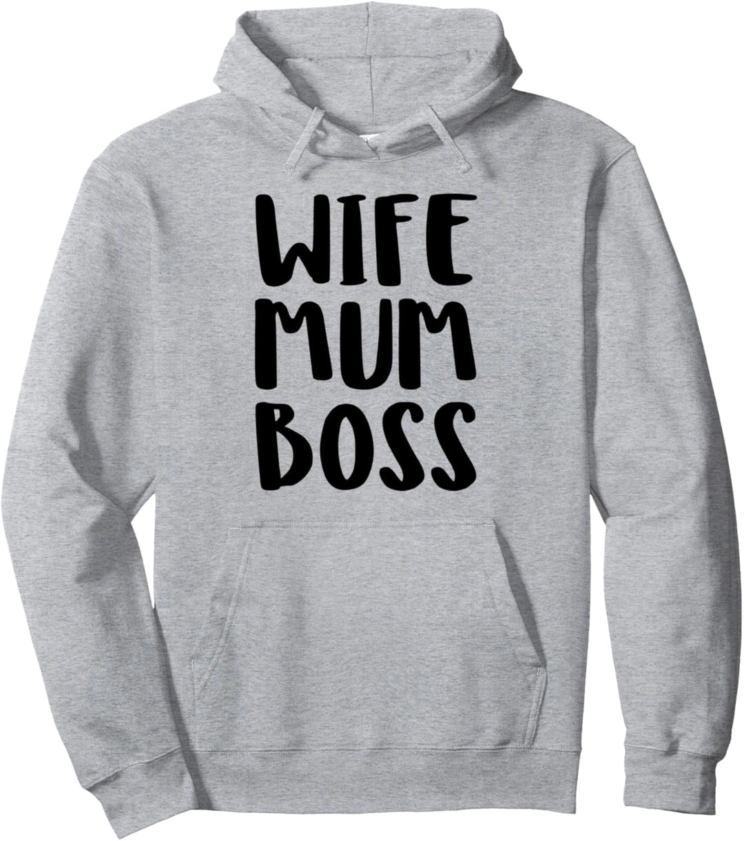 Wife Mum Boss Pullover Hoodie