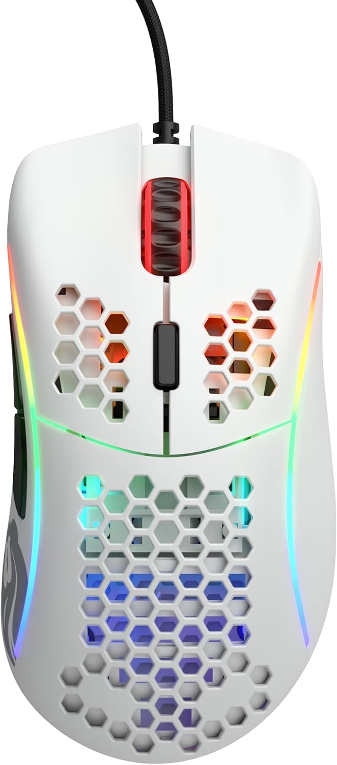 Glorious Model D Wired Gaming Mouse - 68g Superlight Honeycomb Design, RGB, Ergonomic, Pixart 3360 S