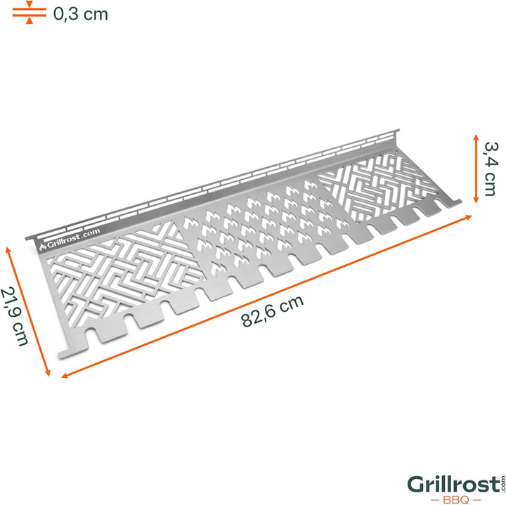 Grillrost.com Das Original Edelstahl Multistation | Warmhalterost für Broil King Baron/Regal/Imperia