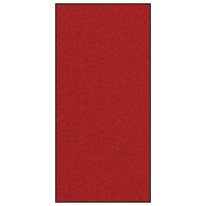 vidaXL Fussmatte Rot und Schwarz 120 x 250 cm 100% Polyamid, Hochwertige, rechteckige Fussmatte, rut
