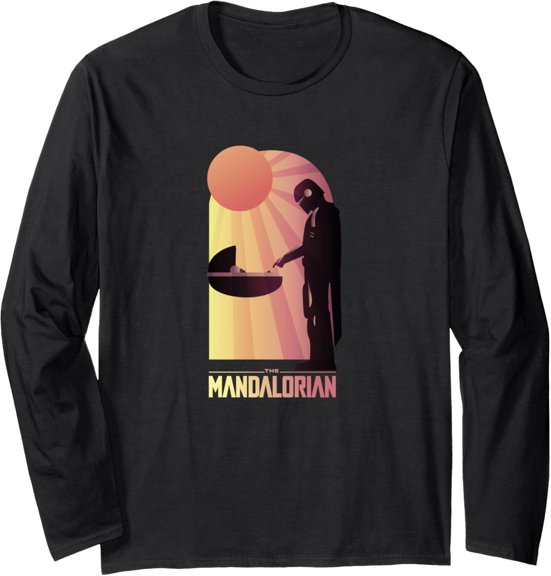 Star Wars The Mandalorian The Child Sunset Meeting Langarmshirt