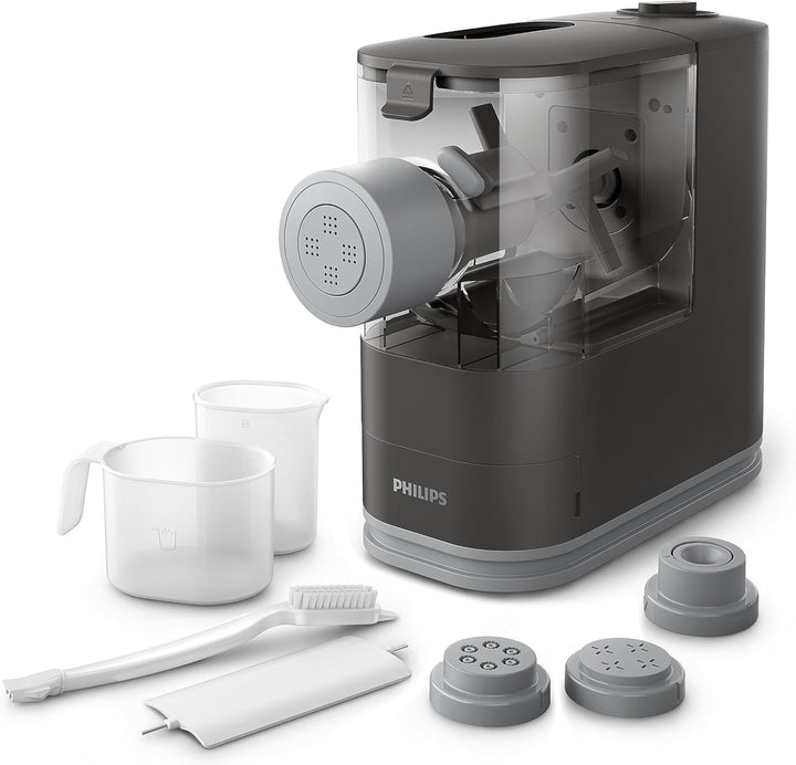 Philips Pastamaker – vollautomatisch, Wiegefunktion, 4 Formaufsätze, weiss/champagnerfarben