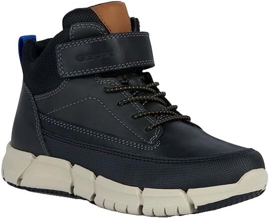 Geox Jungen J Flexyper Boy Sneaker 28 EU Schwarz, 28 EU Schwarz