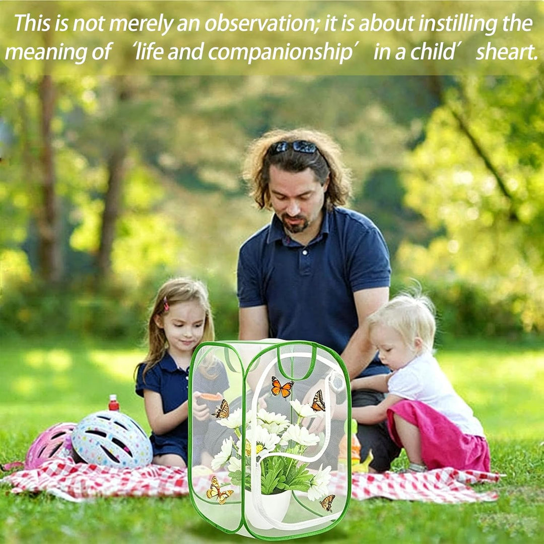 Insekt Und Schmetterling Habitat Käfig, Zusammenklappbares Schmetterlingshaus, Mesh Terrarium Pop-Up