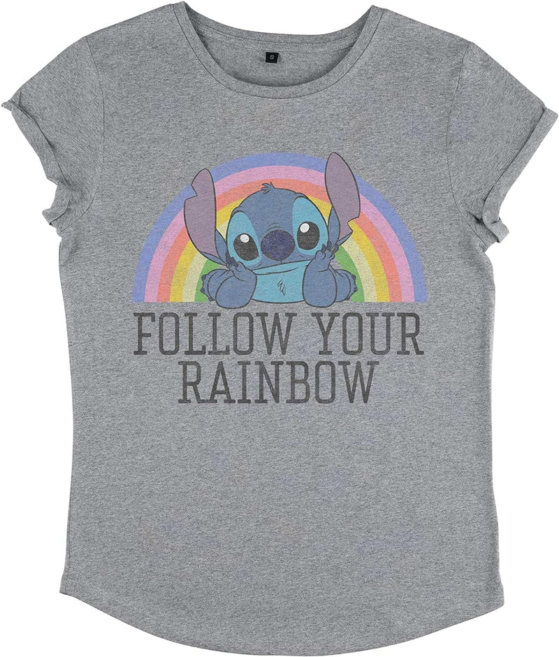 Disney Classics Damen Lilo & Stitch-Stitch Rainbow Women&