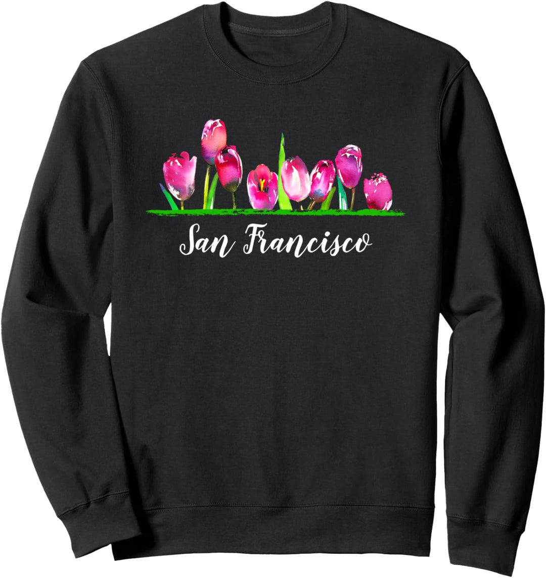 San Francisco CA Kalifornien Gärtner Frühling Tulpenblumen Sweatshirt