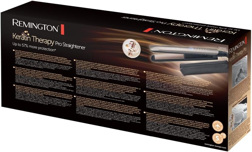 Remington Glätteisen Profi [Hitzeschutzsensor um Haarschäden zu verringern] Keratin Protect (hochwer