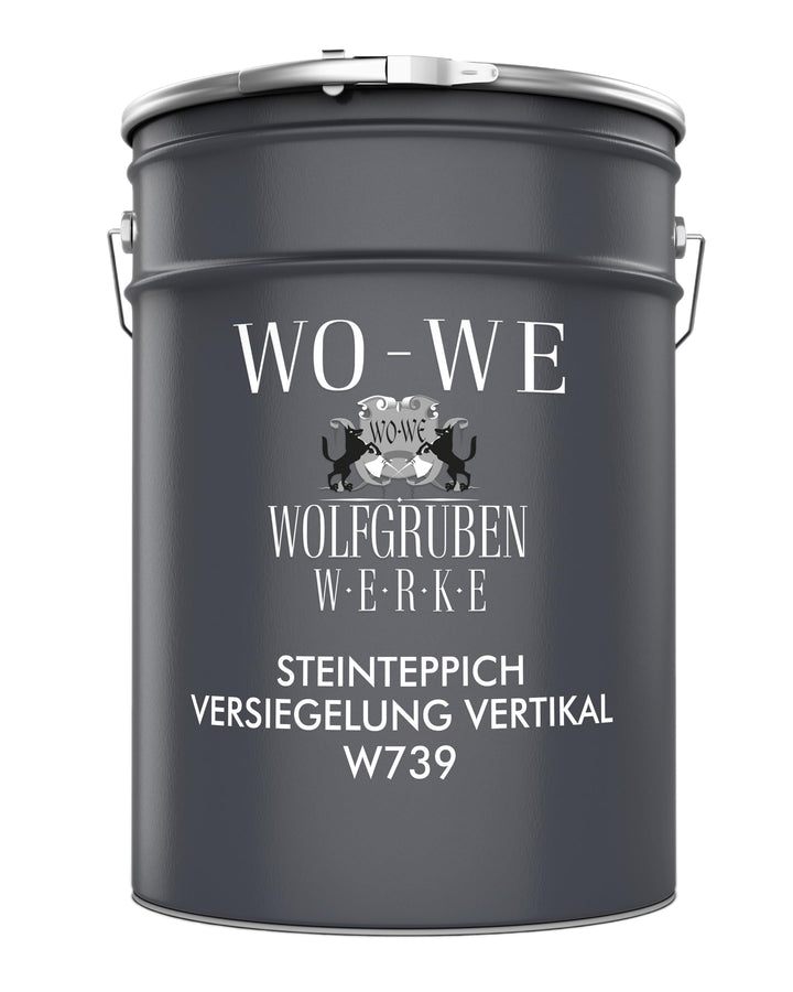 Steinteppich Versiegelung Vertikal für Wand, Treppenstufen, Sockel, Balkon, Terrasse W739 6Kg, 6Kg