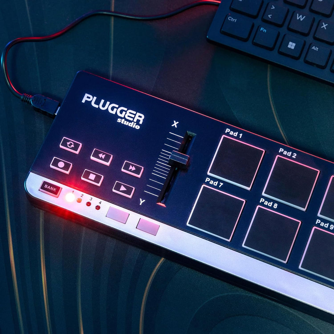 USB-Midi-Steuergerät mit 12 Plugger Studio Pocket PAD