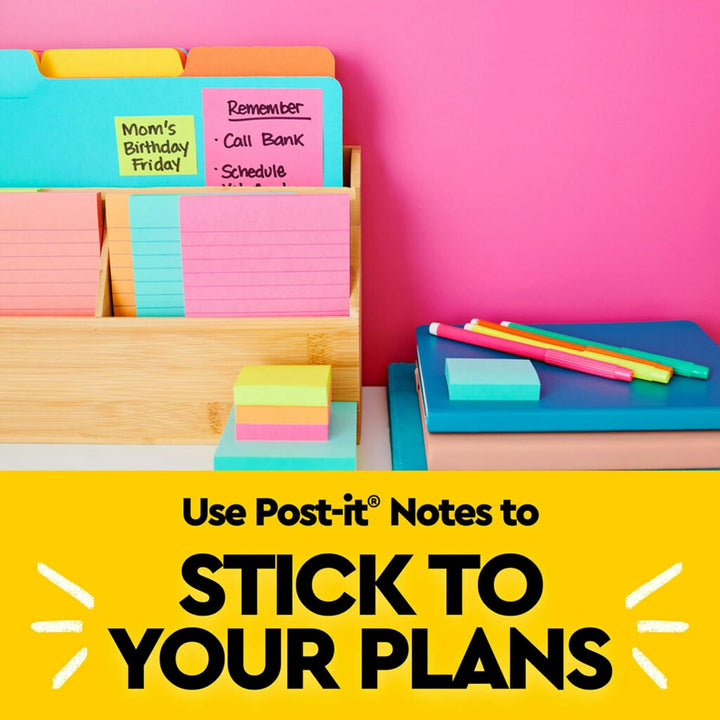 Post-It Sticky Notes 3"X5" 5/pkg-Lined Cape Town W/100 Sheets