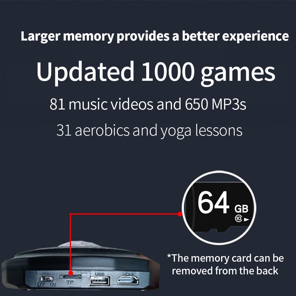 HDMI-Musikalische elektronische Tanzmatte mit Kamera, 64G Speicherkarte,81 Musikvideos,inklusive 100