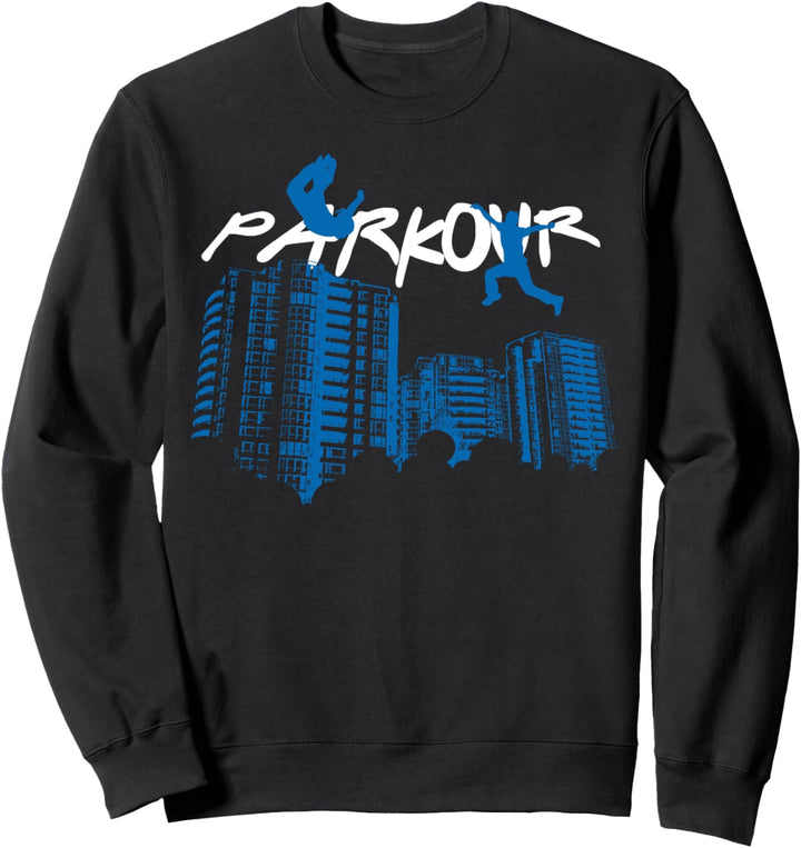 Parkour Lustig Retro Witzig Herren Damen Kinder Sweatshirt