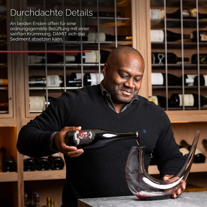 Gabriel Glas Decanter "Alpha" - Design Weindekanter aus hochwertigem Glas Farblos, Farblos