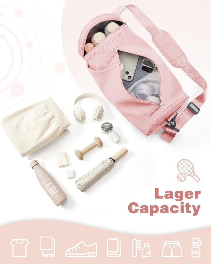SZSYCN Sporttasche Damen Klein, Sport Duffel Bag mit nassfach & schuhfach, Leichte wasserdichte Trai