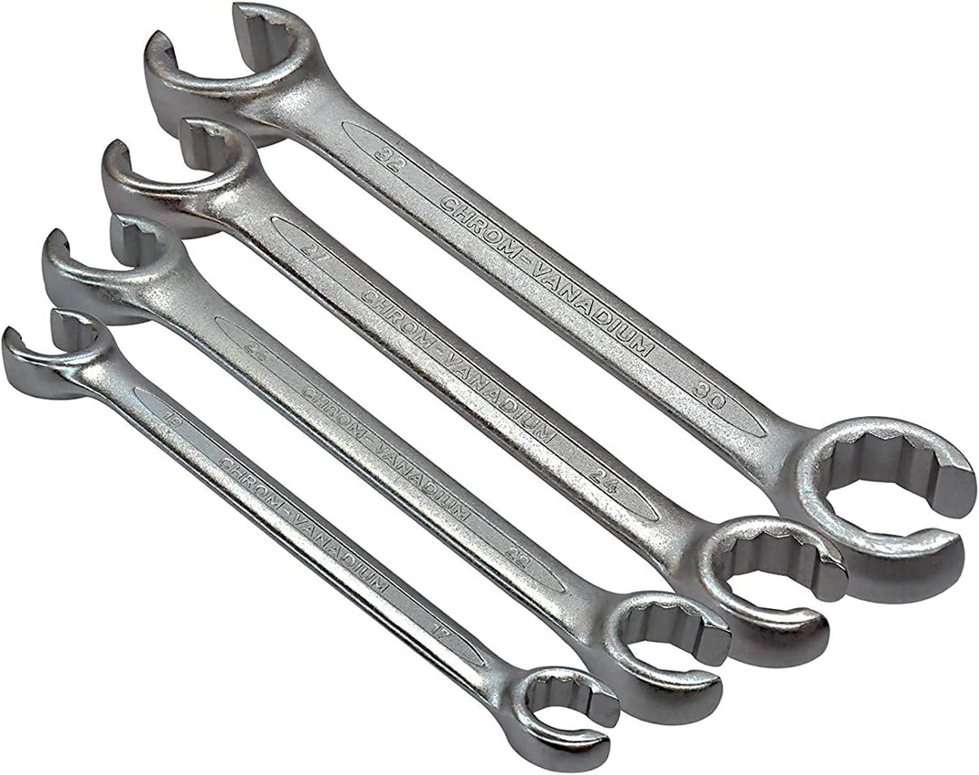 Extra Grosse 4 tlg Set offene Ringschlüssel Hydraulik-Rohr-Leitungsschlüssel Doppel-Ringschlüssel-Sa